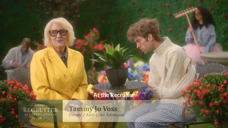 Still from Loxo's Recruiter Recovery Center Pillar B ad